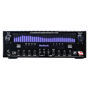 SR-3800 1000W 220V Bluetooth Amplifier 5.1CH Karaoke Digital Surround Power Amplifier (Blue Screen)