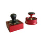 Red GUOHETEC Stamp-shaped Morse Key Telegraph Key Set Comes with Solid Wood Gift Box &amp; Key Caps