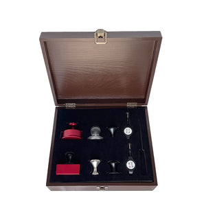 Red GUOHETEC Stamp-shaped Morse Key Telegraph Key Set Comes with Solid Wood Gift Box &amp; Key Caps
