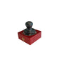 Red GUOHETEC Stamp-shaped Morse Key Telegraph Key Set Comes with Solid Wood Gift Box &amp; Key Caps