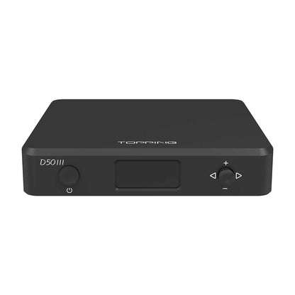 TOPPING D50 III Desktop HiFi DAC D50III BT5.1 Audio Decoder (Black) w/ Remote Control &amp; 2 ES9039Q2M