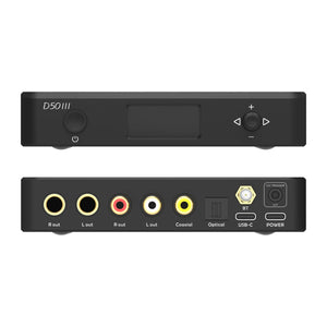 TOPPING D50 III Desktop HiFi DAC D50III BT5.1 Audio Decoder (Black) w/ Remote Control &amp; 2 ES9039Q2M