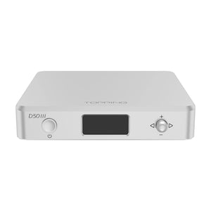 TOPPING D50 III Desktop HiFi DAC D50III BT5.1 Audio Decoder (Silver) w/ Remote Control &amp; 2 ES9039Q2M