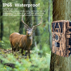 PR801 60MP 8K IR Camera Outdoor Night Vision Camera PIR Camera w/ 2&quot; Screen &amp; IP66 Waterproof Rating