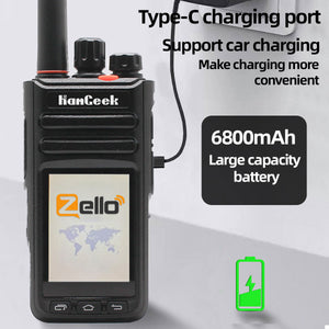 HAMGEEK T82 Zello 2G/3G/4G Walkie Talkie with Touch Screen Supports WIFI Bluetooth Public Network Intercom