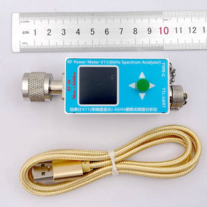 RF Power Meter V11 &amp; 6GHz Spectrum Analyzer (Main Unit + Type-C Cable + Data Cable + SMA Adapter)