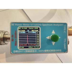 RF Power Meter V11 &amp; 6GHz Spectrum Analyzer (Main Unit + Type-C Cable + Data Cable + SMA Adapter)