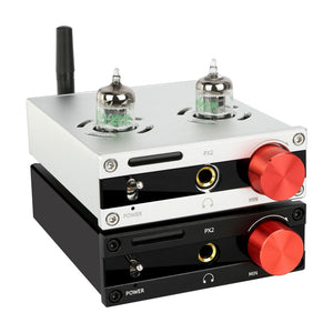 PX2 Hifi Bluetooth Amplifier Tube Amplifier Headphone Amplifier (Silver) with Two GE5654W Tubes