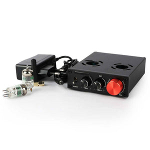 BX1 Hifi Bluetooth Tube Preamplifier Tube Preamp (Black) w/ GE5654W Tubes for Amps &amp; Active Speakers