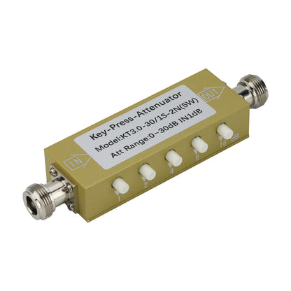 5W N - KK Type  0-30dB 0-3GHz RF Adjustable Attenuator High Quality Digital Step RF Attenuator