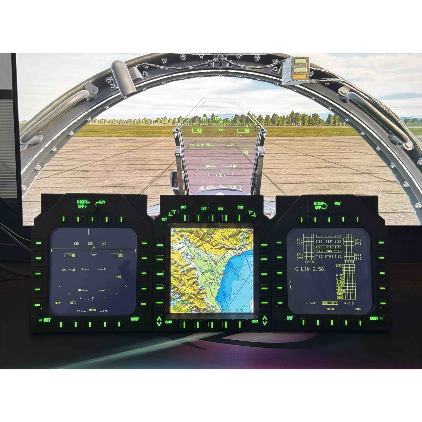 Wefly FA-18C Unit Fuel Control + FA-18C Head-Up Display Control Panel Compatible with DCS World Flight Simulator