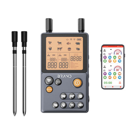Wireless APP Control Intelligent Barbecue Thermometer -20~100℃ with Timing Function for Kitchens/Ovens/Roasts/Barbecues