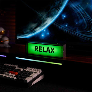 3.6W 6500K LED Lamp Sign Ambient Light Desktop Ornament Gift (RELAX-Green Shade) for Family Friends