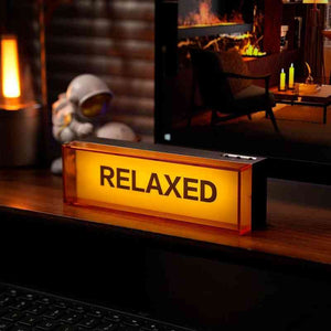3.6W 6500K LED Lamp Sign Ambient Light Desktop Light Gift (RELAXED-Orange Shade) for Family Friends