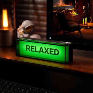 3.6W 6500K LED Lamp Sign Ambient Light Desktop Light Gift (RELAXED-Green Shade) for Family Friends