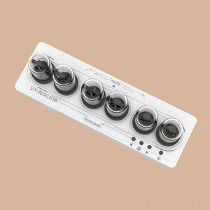 MiniIPS 6 Digit Clock Pseudo Glow Tube Clock Multifunction Alarm Clock (White) w/ Color IPS Screen