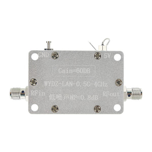 0.5-4GHz LNA 60dB High Gain 50ohms Low Noise Amplifier with SMA Female Connector for GPS/Beidou/GLNSS Amplifier
