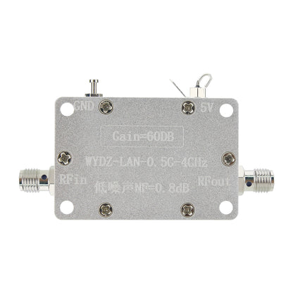 0.5-4GHz LNA 60dB High Gain 50ohms Low Noise Amplifier with SMA Female Connector for GPS/Beidou/GLNSS Amplifier