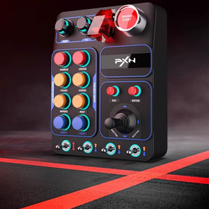 PXN CB1 Sim Racing Button Box with RGB Lighting &amp; Programmable Buttons for Euro Truck Simulator 2