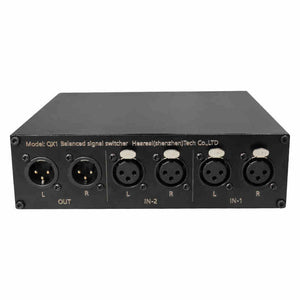 Heareal QX1 2 IN 1 OUT XLR Audio Switcher HiFi Passive Full Lossless Balanced Signal Switcher