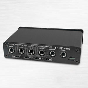 Heareal H2 4 IN 2 OUT Audio Mixer 6.5mm Interface Mono/Stereo Switch Guitar Reverb Effector Audio Distributor