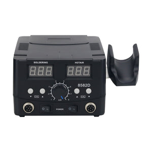 8582D 750W 2 in 1 Hot Air Gun &amp; Soldering Iron Station with Digital Display Support Automatic Sleep