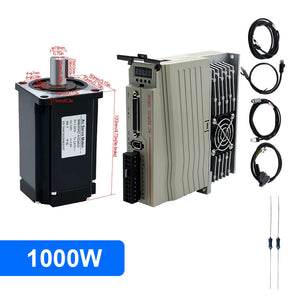 80AST-A1C04025 (without Brake) 1000W 3.8NM AC Servo Motor Kit with AC Servo Drive for CNC Engravers