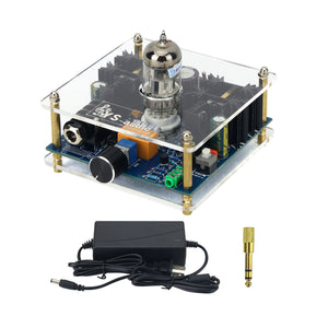 YS-audio 6N11 Class A Headphone Amplifier Tube Headphone Amp Output Protection with Power Adapter