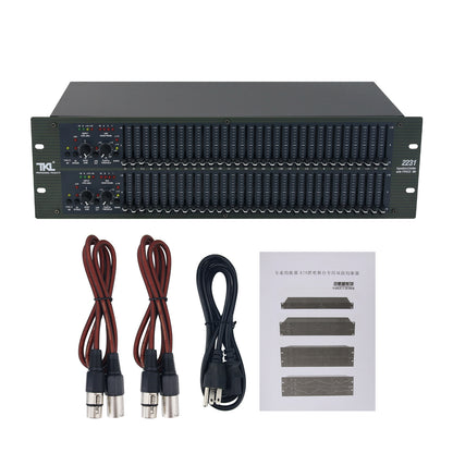 TKL-2231 Dual 31-Segment 2U High Performance Equalizer for Speakers Stereo Tuning with Amplitude Limiter
