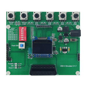 OBD II Simulator OBD2 ECU Simulator with 0.96" 128*64 OLED Screen Supports 7 Conventional Protocols