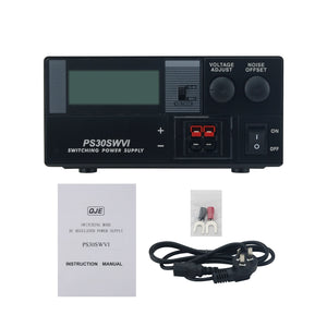PS30SW VI Radio Switching Power Supply Digital Display LCD Adjustable Voltage 30A with Temperature-control Fan