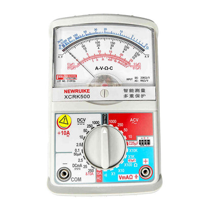 NEWRUIKE XCRK500 Professional Analog Multimeter Pointer Multimeter to Measure AC/DC Current Voltage