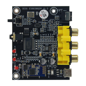 ES9038 Decoder Board Coaxial Optical Fiber High Performance Decoder Module Bluetooth5.0 for QCC3003 TV Box/Audio Player