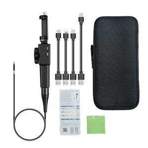 F408A 2MP Industrial Endoscope Borescope 8.5MM Rotatable Lens 1M/3.3FT Cable For Android IOS Phones