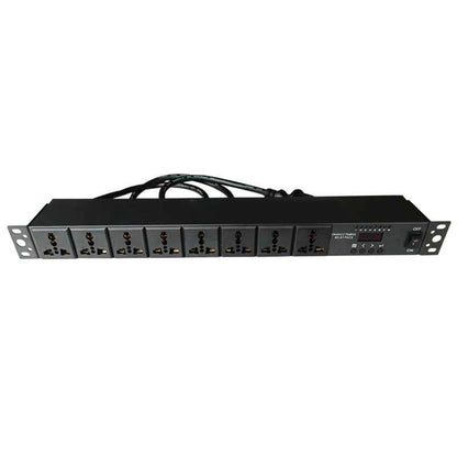 CP0802 Power Sequence Controller Power Supply Sequencer with 8 Sockets &amp; Smart Switch for DMX512