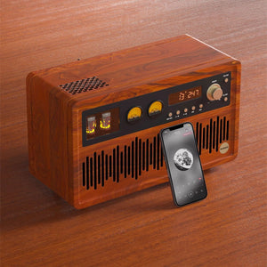 L7 220V Bluetooth5.1 Speaker ECC82 Electronic Tube HiFi Lossless Retro Desktop Radio Speaker FM Receiving