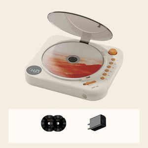 SAST SA-059 HiFi Vinyl CD Player Portable Bluetooth Audio Player DC 5V/2A Support Wired/Wireless Connection