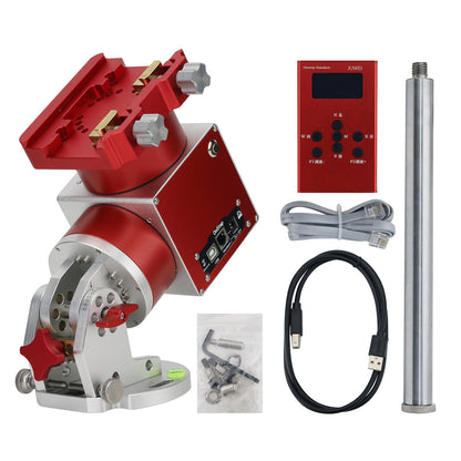 JUWEI-17 Harmonic Equatorial Mount (Red Silver with Wide Dovetail Groove) + Wired Hand Controller