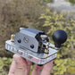 Grey Standard Version Automatic/Manual Morse Code Telegraph Key Stainless Steel Mini CW Key for Learning and Training