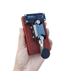 PC Practice Version Automatic/Manual Morse Code Telegraph Key Annatto Base Mini CW Key with PC Communication Cable