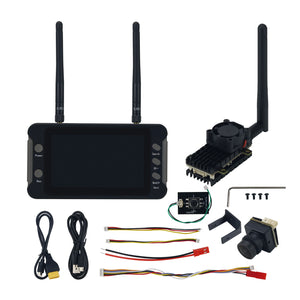 5.8G 2000mW Wireless Video Transmission System FPV TX RX 4.3&quot; IPS Screen Set with DVR 1200TVL Camera