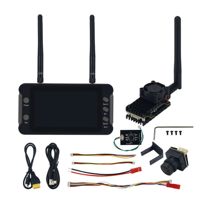 5.8G 2000mW Wireless Video Transmission System FPV TX RX 4.3&quot; IPS Screen Set with DVR 1200TVL Camera