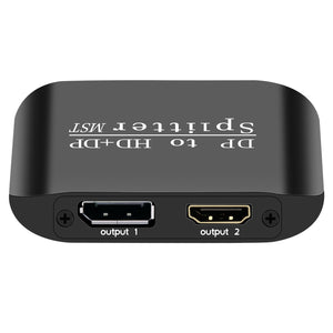 NK-W60 Portable DP to DP and HDMI-compatible Splitter 4K 60Hz/1080P 60Hz Support for MST/SST