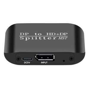 NK-W60 Portable DP to DP and HDMI-compatible Splitter 4K 60Hz/1080P 60Hz Support for MST/SST