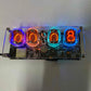 EI427 | QS27 4-Bit Glow Tube Clock Plug-in Type Nixie Tube Clock Base with Mini Speaker and WiFi Function