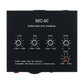 MIC-60 Balanced Mic Preamp Built-in 48V Phantom Power Supply Dynamic Microphone Amplifier with Power Adapter + 6.5mm Audio Cable