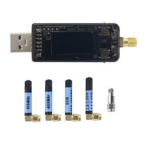 USB RF Power Meter V3.0 100K To 10GHZ -55 To +30dBm Prestored 9 Attenuation Curves 0.96&quot; Color Display
