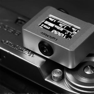 Metal Silvery LightMate 2R Film Camera Light Meter 30°FOV High Precision Chargeable Ambient Light Digital Exposure Meter