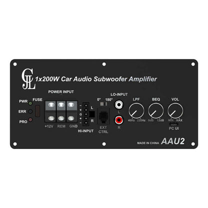AAU2 200W Car Audio Subwoofer Power Amplifier Class D High Power Mono Audio Amplifier Support DSP Tuning