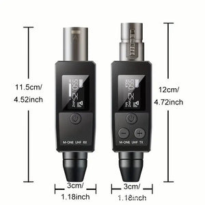 RA80 M-ONE UHF Microphone Wireless System Wired to Wireless Microphone Transmitter and Receiver XLR